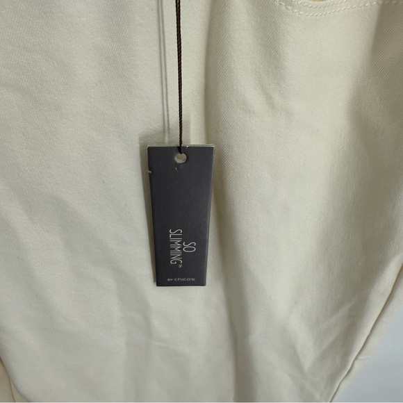 Chicos Womans So Slimming Ankle Pants Size 2.5 (US 14) Off White Slim Leg NWT - Picture 6 of 12